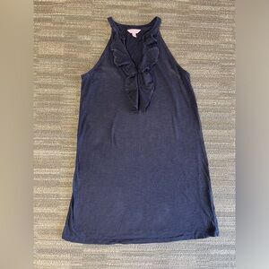 Women’s Lilly Pulitzer Navy Cotton Tank Mini Dress Size Medium